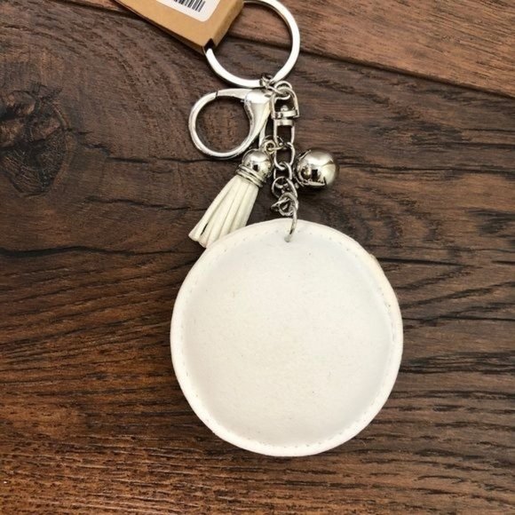 Puffed Rhinestone‎ Baseball Key Chain Purse Charm - Picture 6 of 8